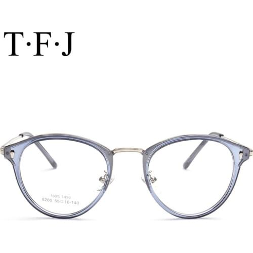 Vintage Korean Glasses Men Women Round Transparent Eyeglasses Optical Frame TR90 Eyewear Mens Leopard Accessories Nerd Glasses