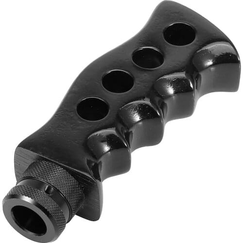 Uxcell 1 Set Universal Aluminum Alloy Car Shifter Gear Shift Knob Black with Adapter