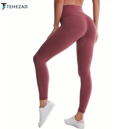 TEHEZAD Yoga Pants Women Sport High Waist Butt Lift Leggings Push up Elastic Gym Tights Fitness Running Plus Size Sportwear