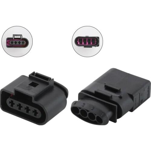 1 Set 4 Pin Way 3.5MM VW Skoda VAG Automotive Connector 4B0973724 Coil Extension Adapter Electrical Wire Plug 1J0973724