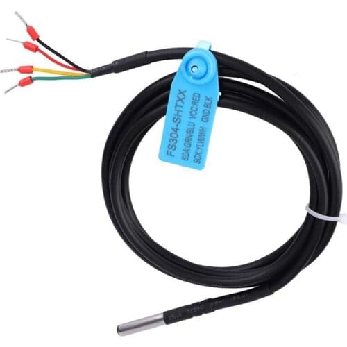 10MA Temperature and Humidity Sensor,Soil Digital Temperature & Humidity Sensor Probe Waterproof Stainless Steel Case(FS304-SHT3