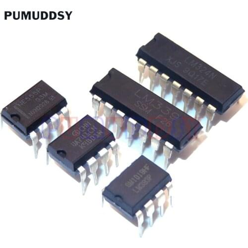 20PCS UA741 LM324 LM393 LM339 NE555 LM358 DIP LM358N LM324N LM339N LM393N NE555P UA741CN Amplifier Circuit new