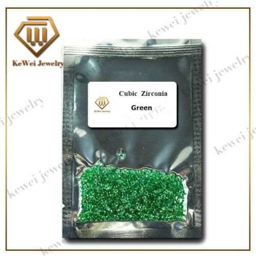 200pcs Synthetic Gems Stone 1mm~2.5mm AAAAA Round Brilliant Cut loose CZ Gems Green Cubic Zirconia Stone