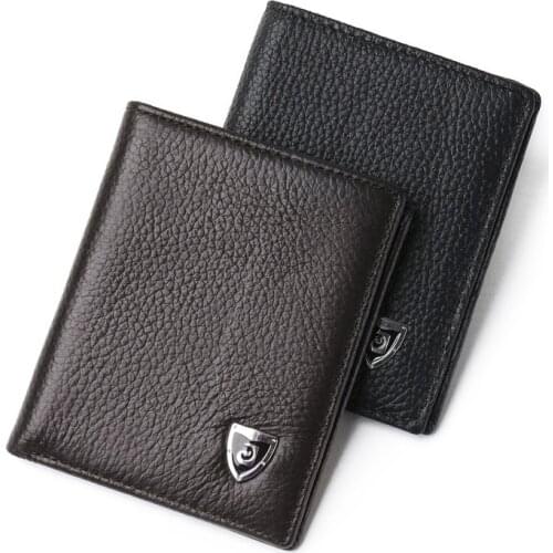 2021 Mini Wallets Black and Brown Quality Guarantee Card Holder Small Wallet Men Genuine Leather Purses Cowhide