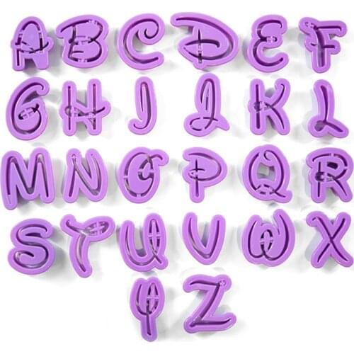 36pcs Digital Letters Plastic Cookie Mould Icing Cutter Mold Moul Biscuit Mould Cake New Alphabet Number Letter Decorating Set