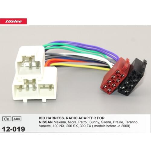 Car Stereo Adapter Connector For NISSAN Maxima/Micra/Patrol/Sunny Radio CD Player ISO Harness 16 Pins Plugs Male Wiring