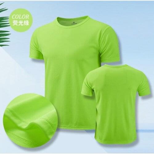 Fast dry mens short sleeves loose fitness T running clothes half-sleeved female couples dressed T-shirt summer big size sports