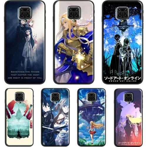 Sword Art Online Anime Case For Xiaomi Redmi Note 10 Pro 7 8 9S 8T Note 9 Pro Back Cover For Redmi 9A 9C 9T 7A 8A