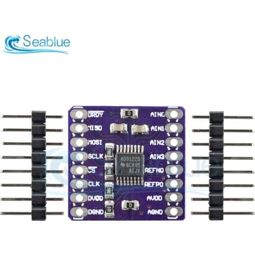 CJMCU-1220 ADS1220 ADC 24 Bit A/D Converter Module I2C Low Power 24 Bit Analog-to-Digital Converter Sensor Module SPI 3V-5V