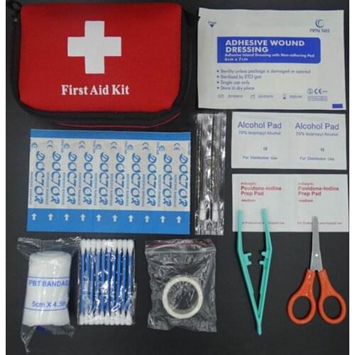 Hot Sale Family Emergency survival bag Mini First Aid Kit Sport Travel kits Home Bag Outdoor Car First Aid Bag