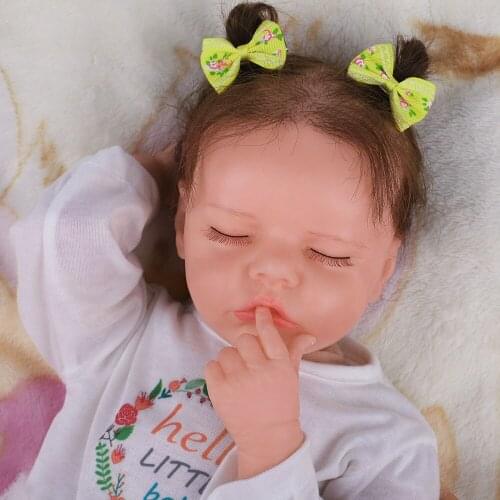 Hoomai Toddler Reborn Baby 17inches Silicone Body Lifelike Bebe Reborn Dolls For Children Birthday Gift Toy