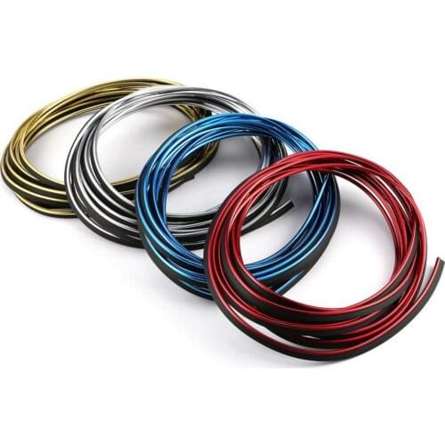 5M Universal Car Styling Interior Exterior Decoration Strip Dashboard Door Auto Edge Tape Molding Trim Scratch Protector