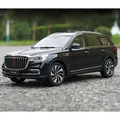 Diecast 1:18 Red Flag HS7 Off-road Vehicle SUV Alloy Car Model Metal Collection Decoration Souvenir Ornaments Display Gift Toy