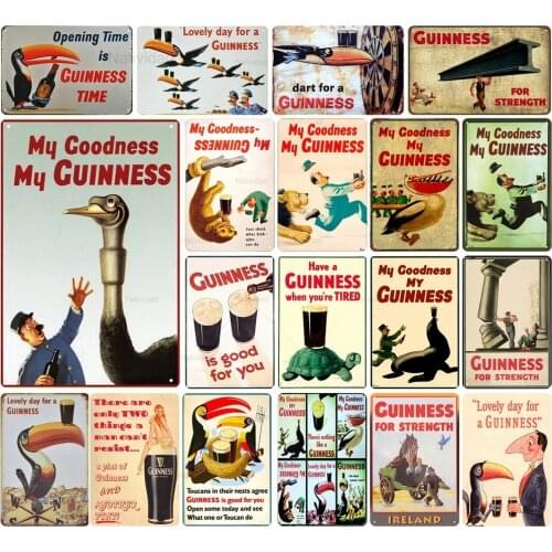 Retro My Goodness My Guinness Metal Plaques Vintage Lovely Day for A Guinness Iron Plate Bar Pub Door Sign Billboard Wall Decor