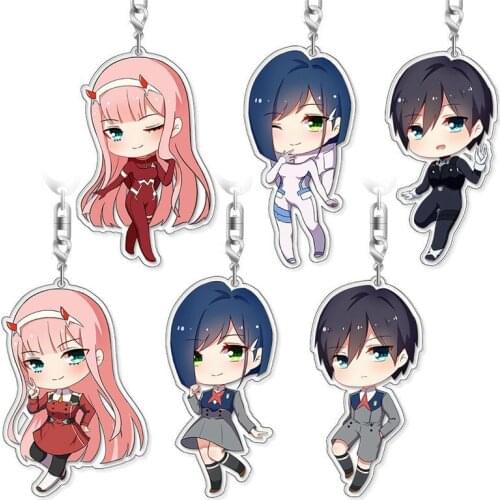 DARLING in the FRANXX DITF 02 Cute Acrylic Pendant Keychain Phone Charm Key chain Cosplay props Gifts New