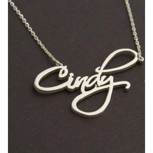 Fashion Personality Simple Stainless Steel Customized Name Necklace Letter Necklace Pendant Womens Jewelry Girlfriend Gift