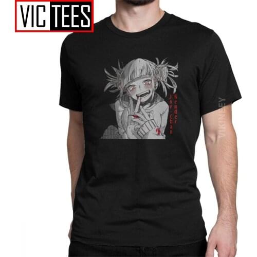 My Hero Academia Himiko Toga Tshirt Mens Pure Cotton T-Shirt Boku No Hero Academia Anime Bakugou s