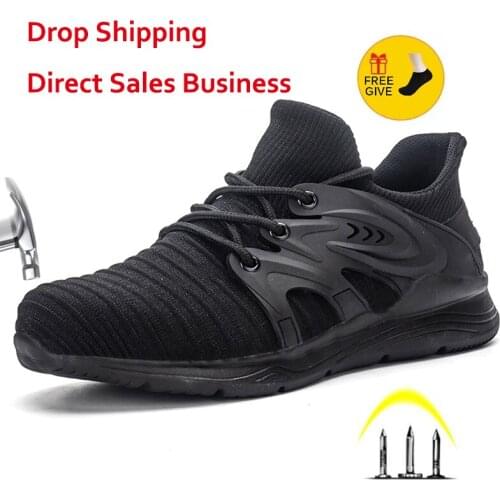 XPUHGM Brand Drop Shipping Mens And Women Steel Toe Anti Smashing Safety Protective Shoes Men Puncture Proof Work Shoes Sneaker