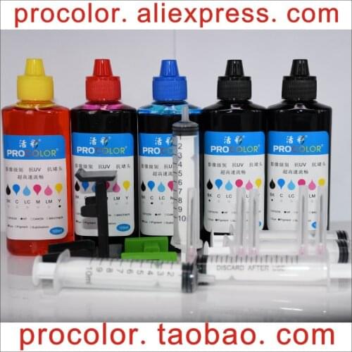 123 302 XL 63XL bk pigment dye Ink refill kit for hp63 302 123 HP DeskJet 3637 3639 ENVY 4513 4521 4525 4526 4528 Inkjet printer