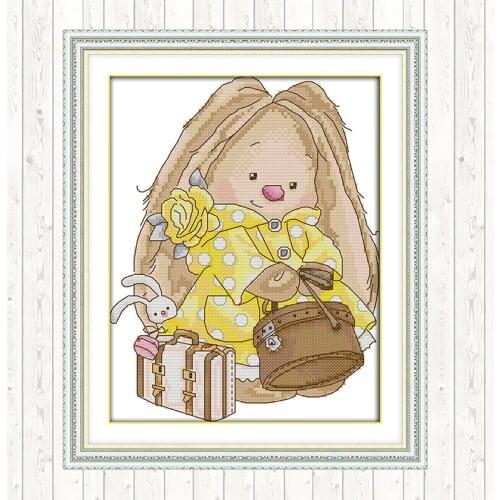 Can't Pick Up The Luggage Cotton Thread Embroidery Needlework Sets DIY Needlework Crafts Patterns Kits Home Decor Cross Stitch