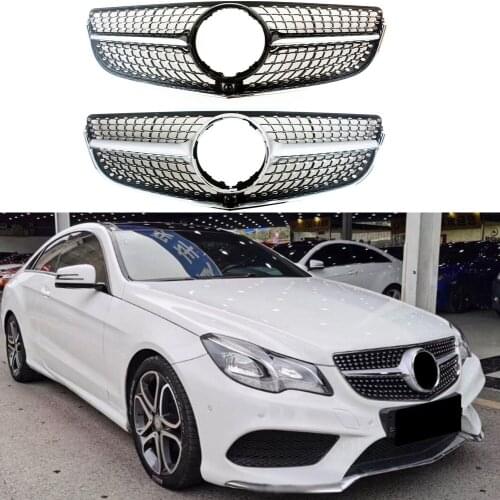 Front Bumper Racing Grill Billet Grille Cover For Mercedes-Benz W207 E-Coupe 2014-2016 Diamond