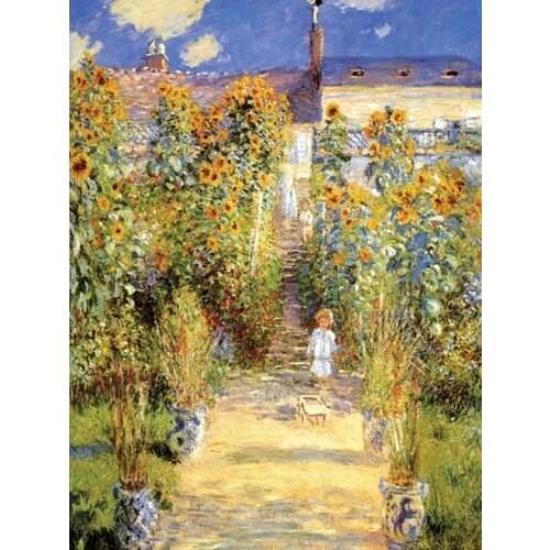 Sunflower Garden oil painting Handmade Needlework Embroidery DIY Cross Stitch Kits Crafts 14CT Unprinted Home decoration