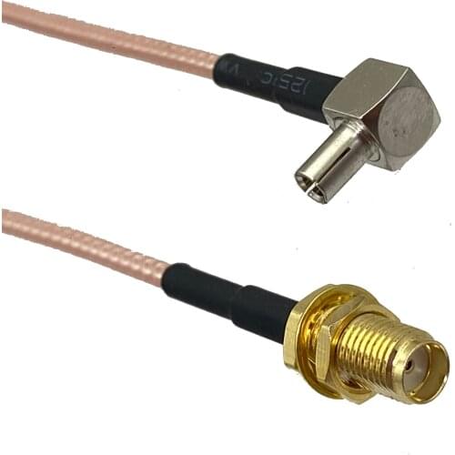 RG316 TS9 Male plug right angle to SMA Female Jack Bulkhead Straight RF Jumper pigtail Cable 4inch~50M