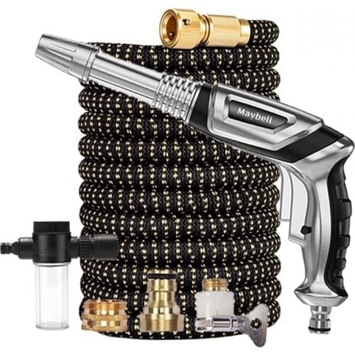 High Pressure Washer Water Gun Garden Hose Set Foam Pot Car Wash Power Sprinkler Plastic Pipe Watering Hoses For Garden Supplies