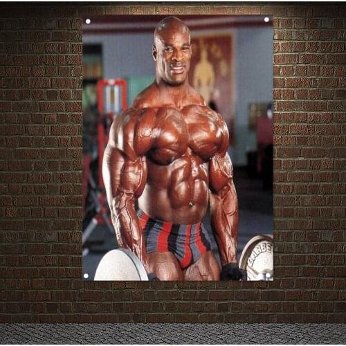 Sports Training Ground Fitness Inspirational Workout Poster Muscular Hunk Tapestry Wall Art Gym Decoration Banners Wall Hanging