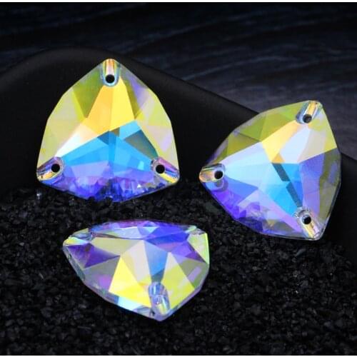 Fat Trilliant Crystal AB K9 Flatback Sew-on Rhinestones Strass Glass for Diy Craft Christmas/Clothing Garment Decoration Jewelr