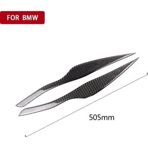 Carbon Fiber Car Headlights Eyebrows Eyelids Stickers For BMW E90 3 series 2005-2012