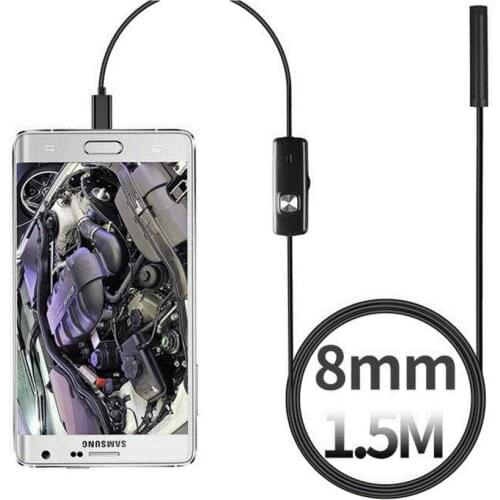 8mm Mobile Phone Endoscope USB Mobile Computer HD Industrial Pipeline Endoscope 1.5m Android Endoscop L1