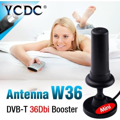 YCDC Promoption HOT HD Gain Black Digital DVB-TW36 36dBi 470-862MHz Booster Indoor Antenna For HDTV digital tv signal amplifier