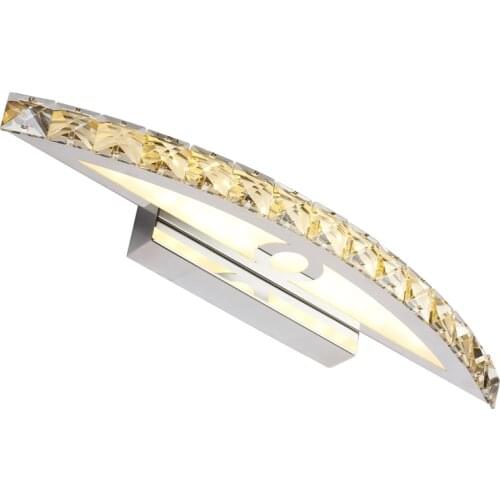 440mm 10W bathroom mirror light, 100-240V bedroom led mirror lamp, amber / clear crystal wall lamps