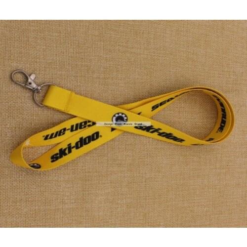 20MM Width Yellow Lanyards Logo Text Print Black Custom Cheap Promotion Neck Lanyards For Conference Gift