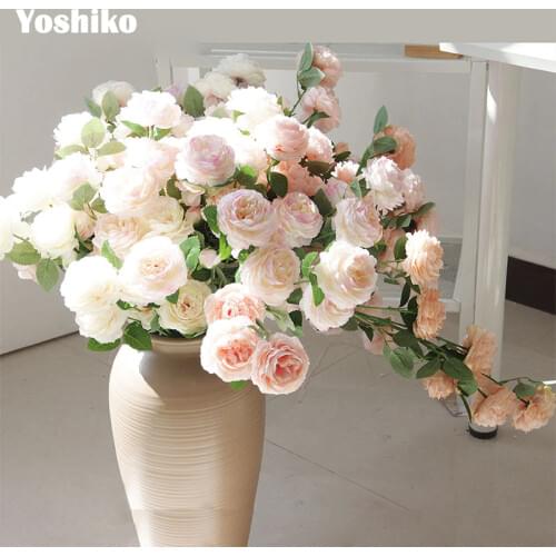 65cm Silk Peony Artificial Flowers Bouquet 2 Big Head and 1 Bud Fake Flowers for Home Wedding Decoration indoor stage diy decor