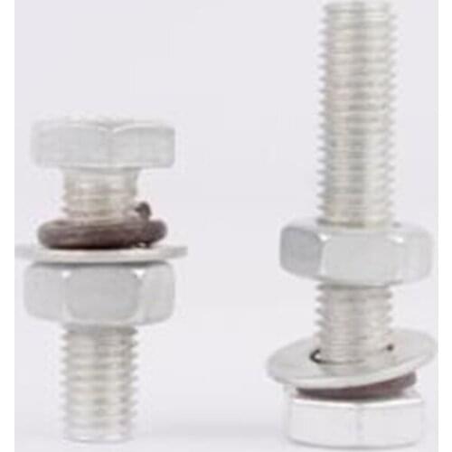 8 10mm Series Galvanized Hexagonal Bolt Screw Nut Washer Combination Flat-nose Pliers Vise Fixing Screw