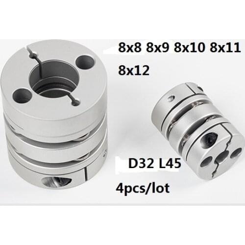 8x8 8x9 8x10 8x11 8x12 Double diaphragm Disc coupling coupler screw rod servo motor encoder shaft coupling D32 L45