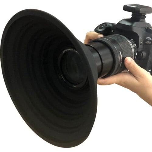 Anti-glass Ultimate Camera Lens Hood Anti-reflective Silicone Photos Hood Reflection-Free Photos for Nikon Canon Sony Camera