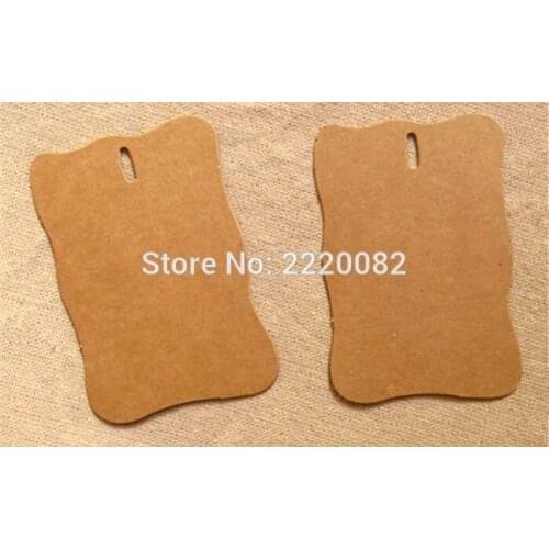 Free shipping in stock blank tag 680gsm craft pape 6x8.5cm 100 pcs a lot gift tag/paper card hang label/art shape tag