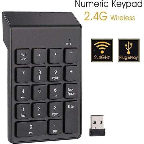 Wireless 2.4G Mini USB 18 Keys Number Pad Numeric Keypad Keyboard For PC Laptop