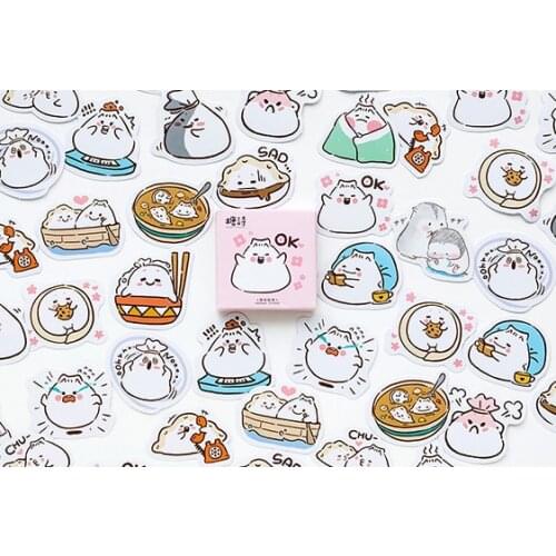 Happy dumpling decorative sticker(1pack=45pieces)
