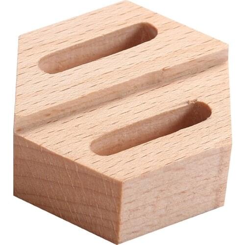 Wood Ring Show Ring Box Proposal Wedding Ring Seat Wooden Ring Box Geometry Wooden Block Display Stand