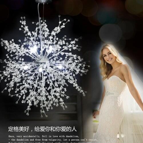 Hot Sale Fashion acrylic decoration G4 led fancy lamp modern style bedroom fitting pendant ceiling light living room chandelier