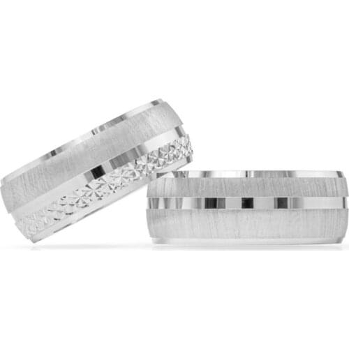 SILVERFONI 925 Sterling Real Silver Wedding Rings Set For Men And Women Luxury Jewelry Fashion Engagement Anniversary New Season