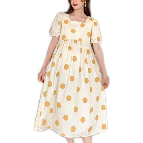 Summer Pregnant Pregnancy Dress Maternity Clothes Vestidos Plus Size Dress for Pregnant Women Dot Dresses Maternity Dresses