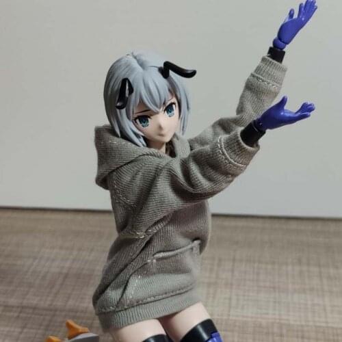 1/12 Scale Fashion Trend Sweater Jacket Hoodie Clothes for 6in SHF Action Figure Doll Toys DIY Hobbies