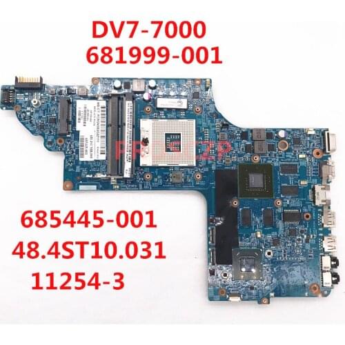For HP DV7 DV7-7000 Laptop motherboard 681999-001 681999-501 685445-001 11254-3 48.4ST10.031 HM77 GT630M/1G 100% full Tested OK