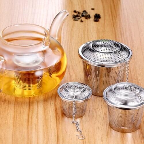 Stainless Steel Tea Strainer Locking Tea Infuser Filter Mesh Tea Ball Seasoning Herb Spices Ball Strainer Kitchen 4.5/5/6.5CM