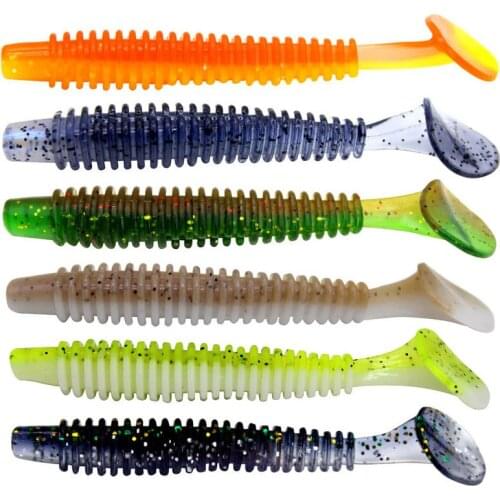 2021 New 5cm 6cm 7.5cm T bait lure Worm Soft Bait Soft Lures Silicone Bait